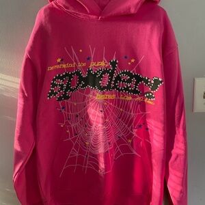 Pink Sp5der punk v2 hoodie
